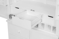 Bellemave® Freestanding Large Kitchen Pantry with 8 Door Shelves,3 Adjustable Shelves,7 Drawers& 8 Wine Racks - Bellemave