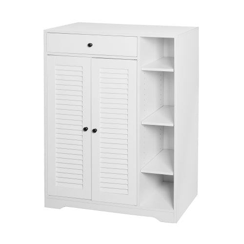 Bellemave® Freestanding Shoe Rack Organizer with 2 Shutter Door , Adjustable Storage Shelf & Top Drawer - Bellemave