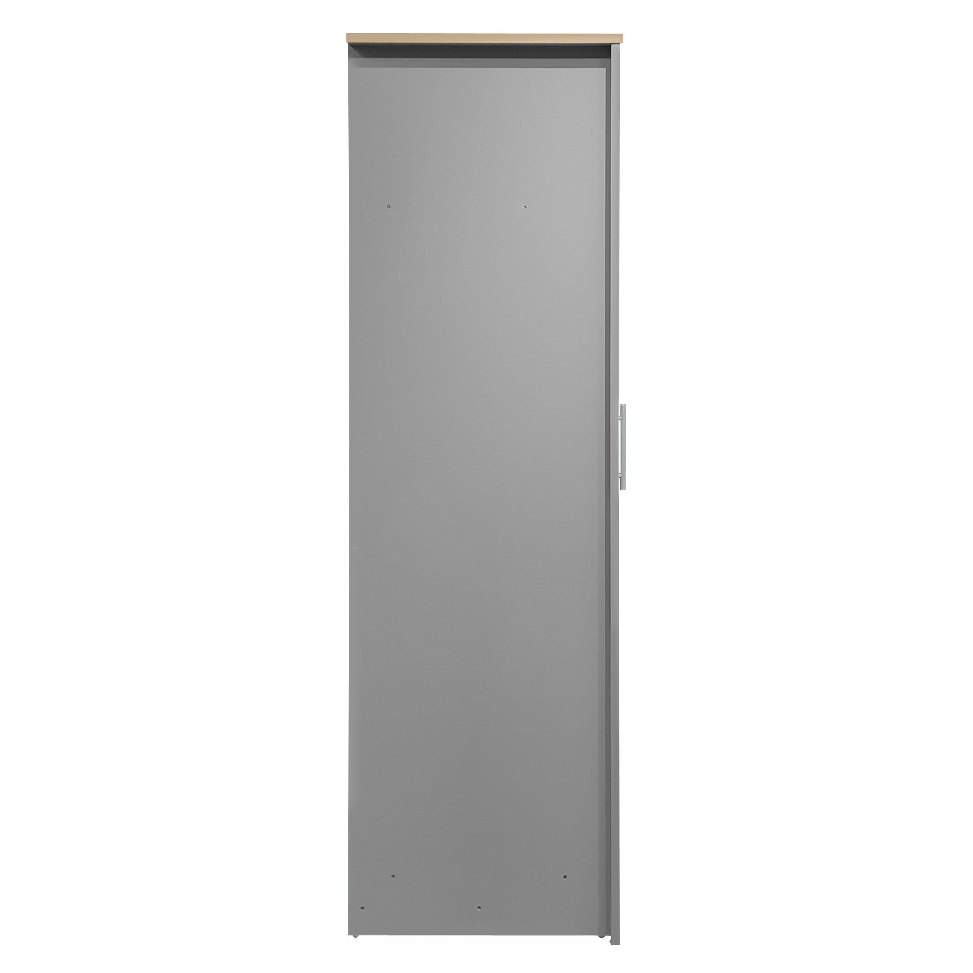 Bellemave® Freestanding Wooden Wardrobe Cabinet 67.9" H with 2 Hanging Rods, 2 Drawers & Shelves for Bedroom, Gray - Bellemave