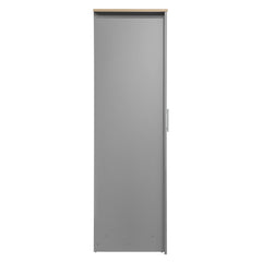 Bellemave® Freestanding Wooden Wardrobe Cabinet 67.9" H with 2 Hanging Rods, 2 Drawers & Shelves for Bedroom, Gray - Bellemave