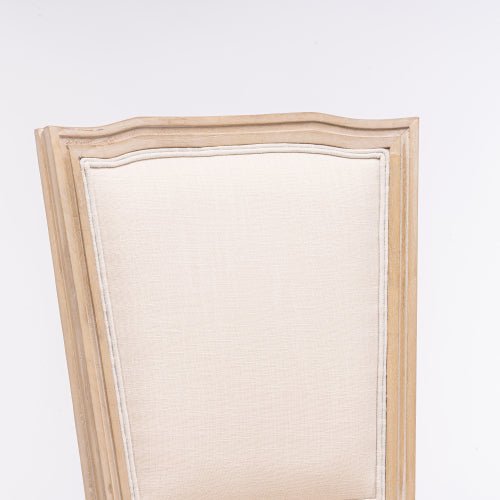 Bellemave® French Style Solid Wood Frame Linen Fabric Square Back Dining Chair,Set of 2 - Bellemave