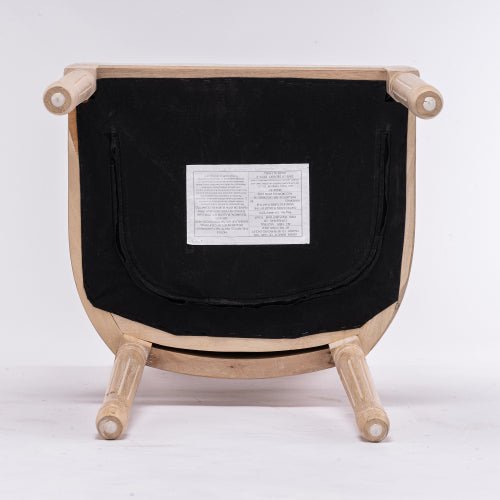 Bellemave® French Style Solid Wood Frame Linen Fabric Square Rattan Back Dining Chair,Set of 2 - Bellemave