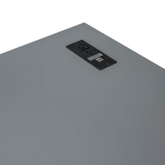 Bellemave® Full Over Full Bunk Bed with Twin Size Trundle, Storage Drawers and Desk, Bed Frame for 3 with Charging Station, Gray - Bellemave