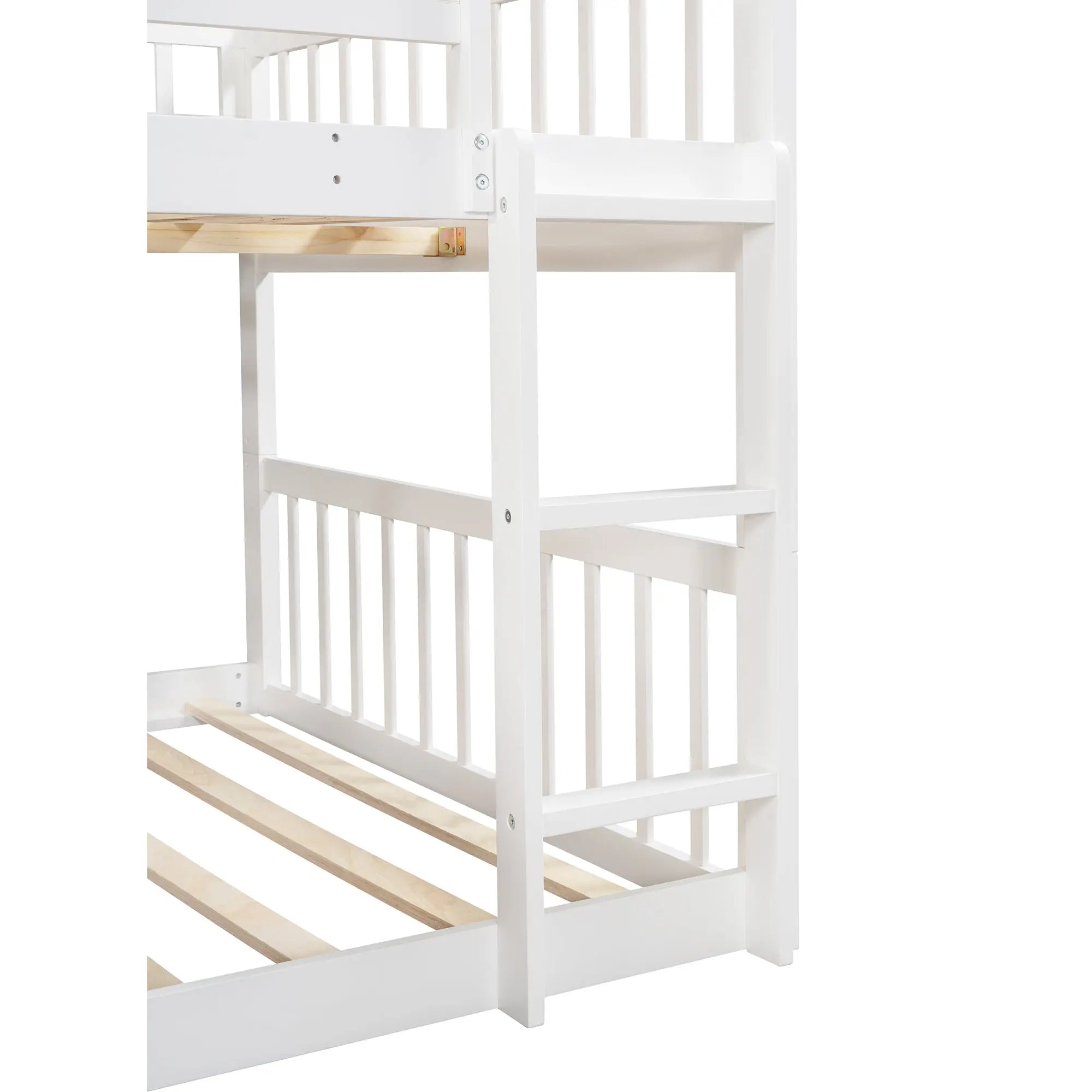 Bellemave® Full over Full & Full Triple Bunk Bed with Built - in Ladder and Slide - Bellemave
