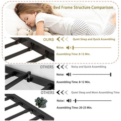 Bellemave® Full Over Twin Bunk Bed with Desk, Shelves & Charging Station - Bellemave