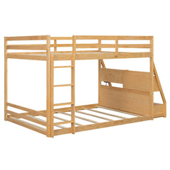 Bellemave® Full Size Bunk Bed with LED Lights & USB Ports | Storage Shelves & 2 Drawers - Bellemave