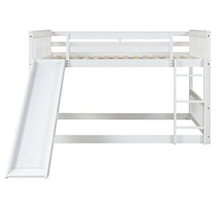 Bellemave® Full Size Bunk Bed with Slide and Ladder - Bellemave