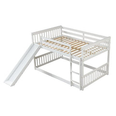 Bellemave® Full Size Bunk Bed with Slide and Ladder - Bellemave