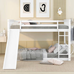 Bellemave® Full Size Bunk Bed with Slide and Ladder - Bellemave