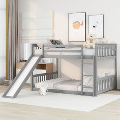 Bellemave® Full Size Bunk Bed with Slide and Ladder - Bellemave