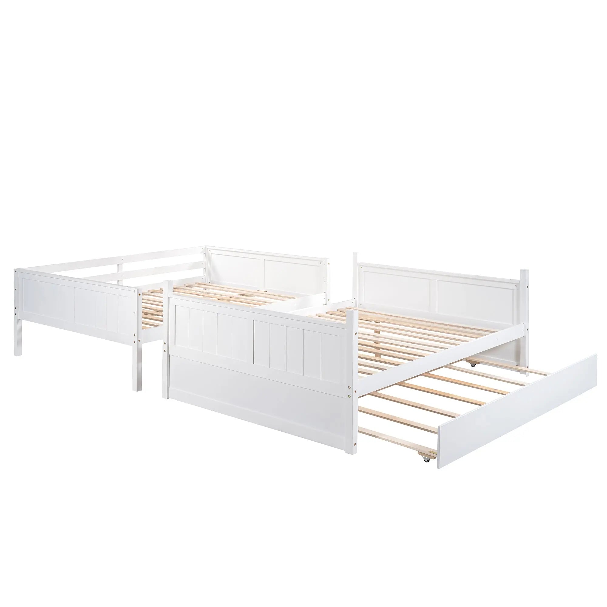 Bellemave® Full Size Bunk Bed with Trundle Bed - Bellemave