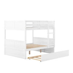 Bellemave® Full Size Bunk Bed with Trundle Bed - Bellemave