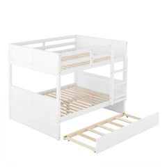 Bellemave® Full Size Bunk Bed with Trundle Bed - Bellemave
