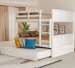Bellemave® Full Size Bunk Bed with Trundle Bed - Bellemave