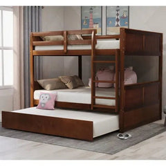 Bellemave® Full Size Bunk Bed with Trundle Bed - Bellemave