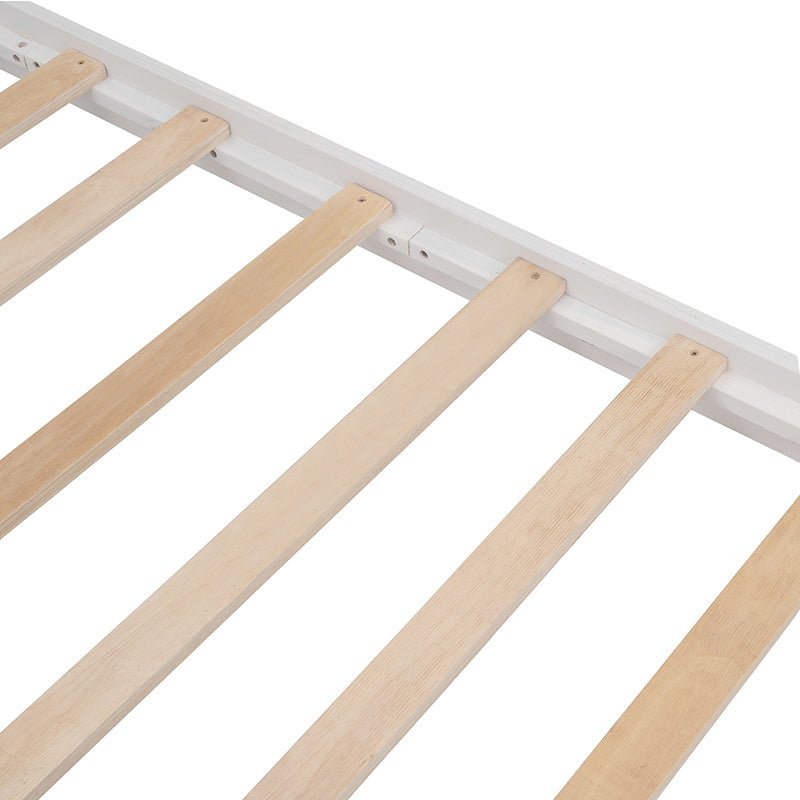 Bellemave® Full Size Bunk Bed with Trundle Bed, Storage and GuardRail - Bellemave