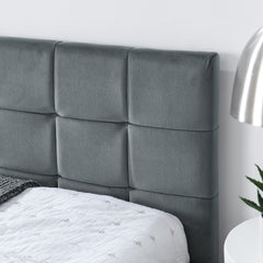 Bellemave® Full Size Corner Bed Frame with Comfortable Backrest & Armrests, Velvet Tufted Corner Bed Frame Full Size, Upholstered Daybed for Bedroom, Living Room, Guest Room, Black - Bellemave