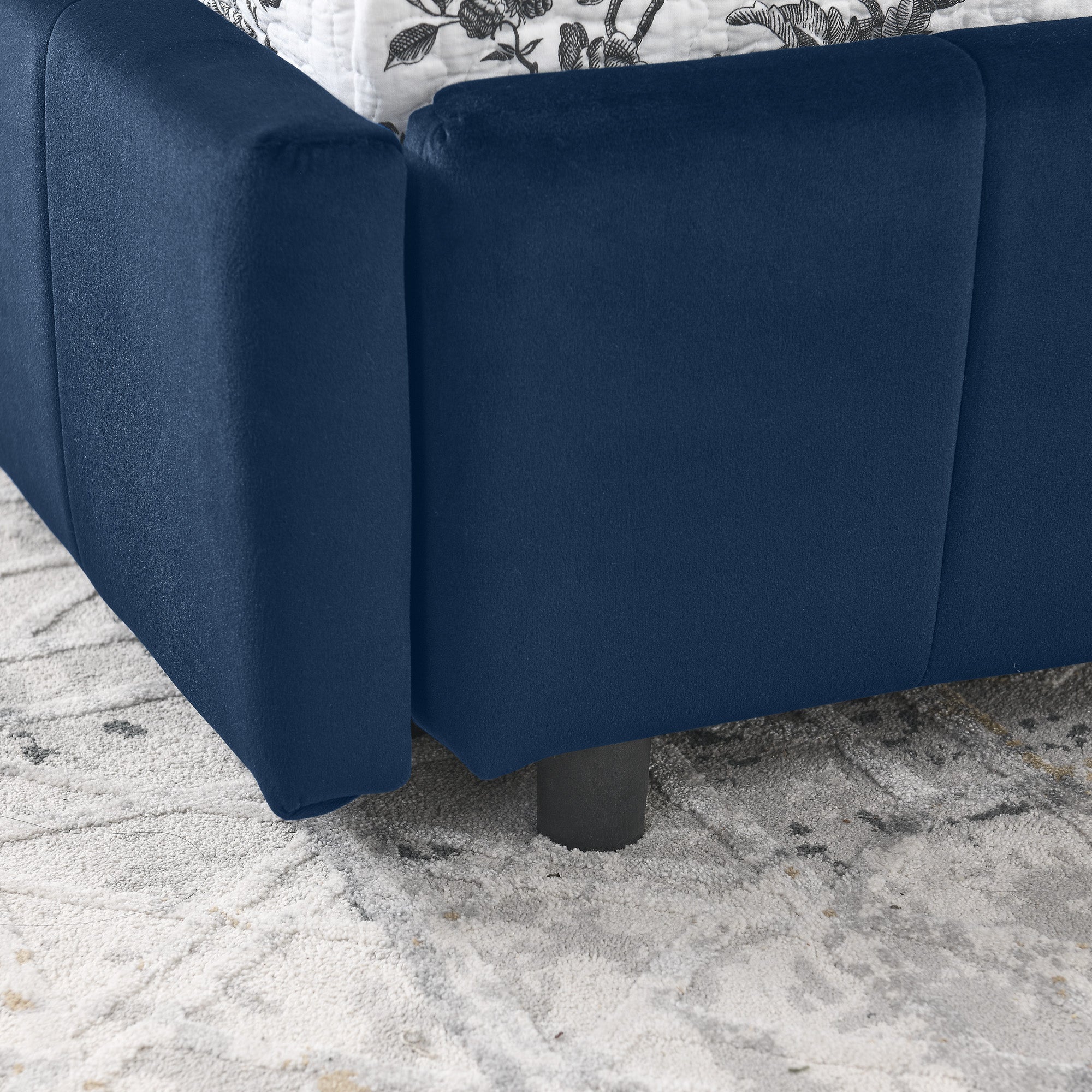 Bellemave® Full Size Corner Bed Frame with Storage Drawers, Comfortable Backrest and Armrests, Upholstered Daybed, Gary - Bellemave