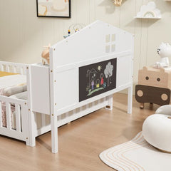 Bellemave® Full Size Floor Bed with Bookcases and Blackboards - Bellemave