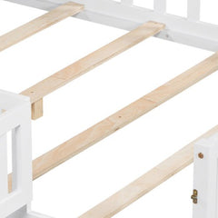 Bellemave® Full Size Floor Bed with Bookcases and Blackboards - Bellemave