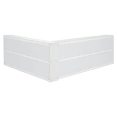 Bellemave® Full Size Floor Bed with L - shaped Bookcases, Sliding Doors,Without Slats - Bellemave