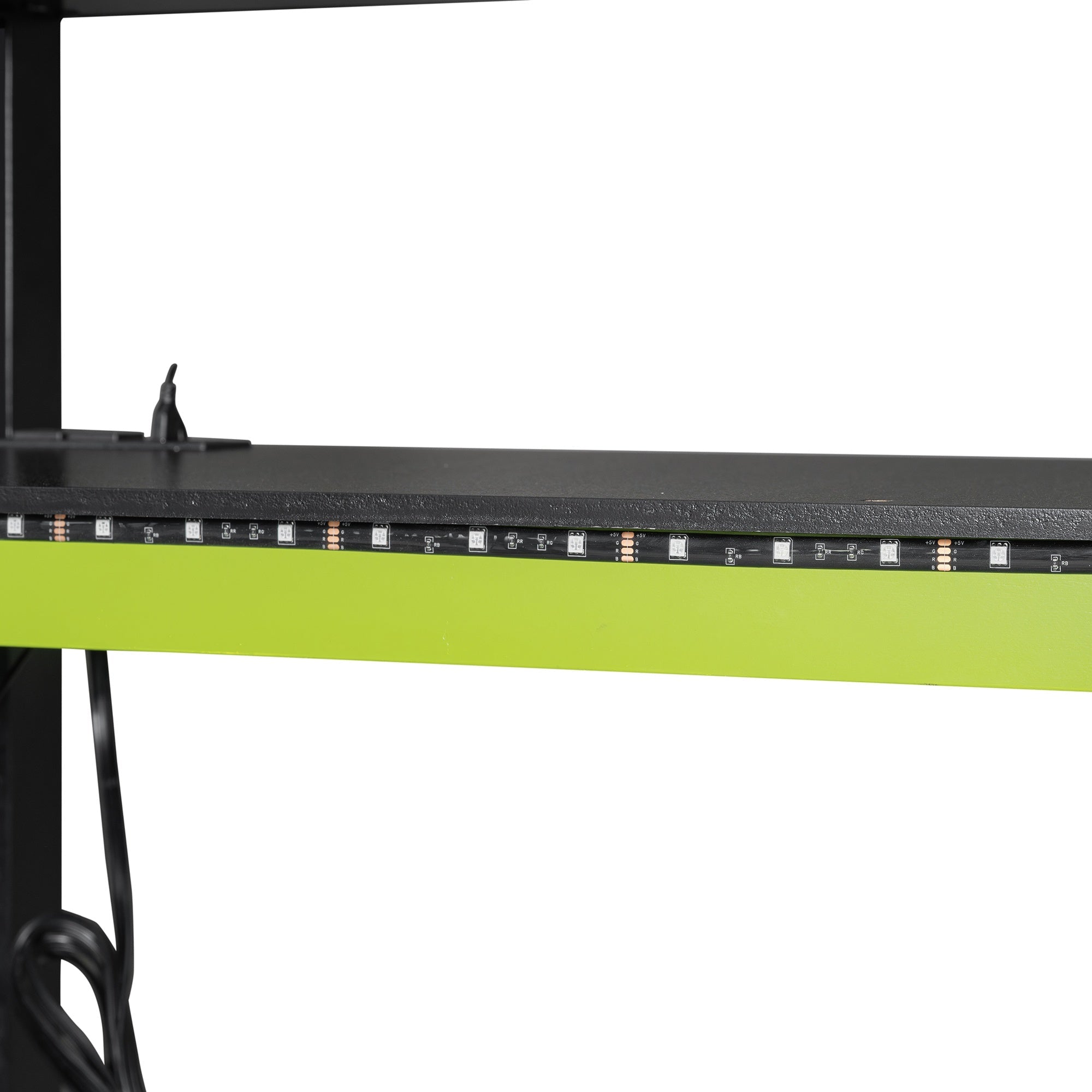 Bellemave® Full Size Gamer Loft Bed with Built - in Desk, RGB Lighting, USB Port & Storage, Gaming Bed with Wardrobe, Drawers - Bellemave