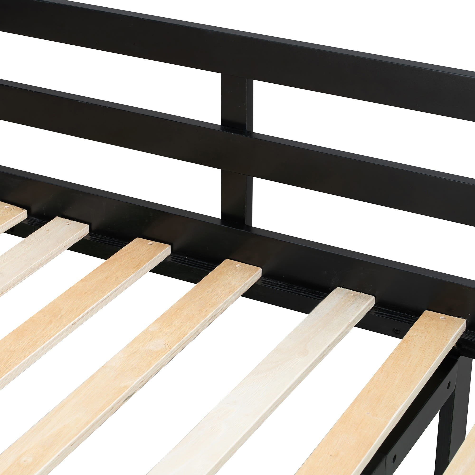 Bellemave® Full Size Gaming Loft Bed with Desk & Multi - Storage Shelves, Wooden Loft Bed Frame with Safety Guardrail, Built - in Light Strip for Teens - Bellemave