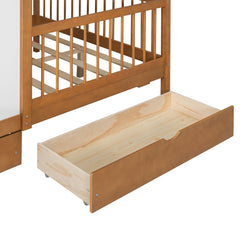 Bellemave® Full Size House Bed with 2 Large Drawers, Side Bookshelf with LED Strip, Cozy Reading Nook & Playhouse for Boys & Girls - Bellemave