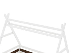 Bellemave® Full Size House Bed with Stairs, Solid Wood Low Profile Platform Bed Frame, Spacious Playhouse Design for Kids, Natural Finish - Bellemave