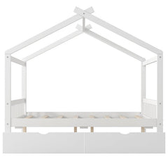 Bellemave® Full Size House Bed with Two Drawers,Headboard and Footboard - Bellemave