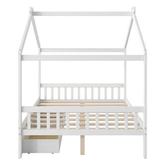 Bellemave® Full Size House Bed with Two Drawers,Headboard and Footboard - Bellemave