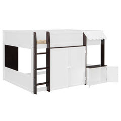 Bellemave® Full Size House Loft Bed with Storage Cabinet, 2 Doors & Play Zone - Bellemave