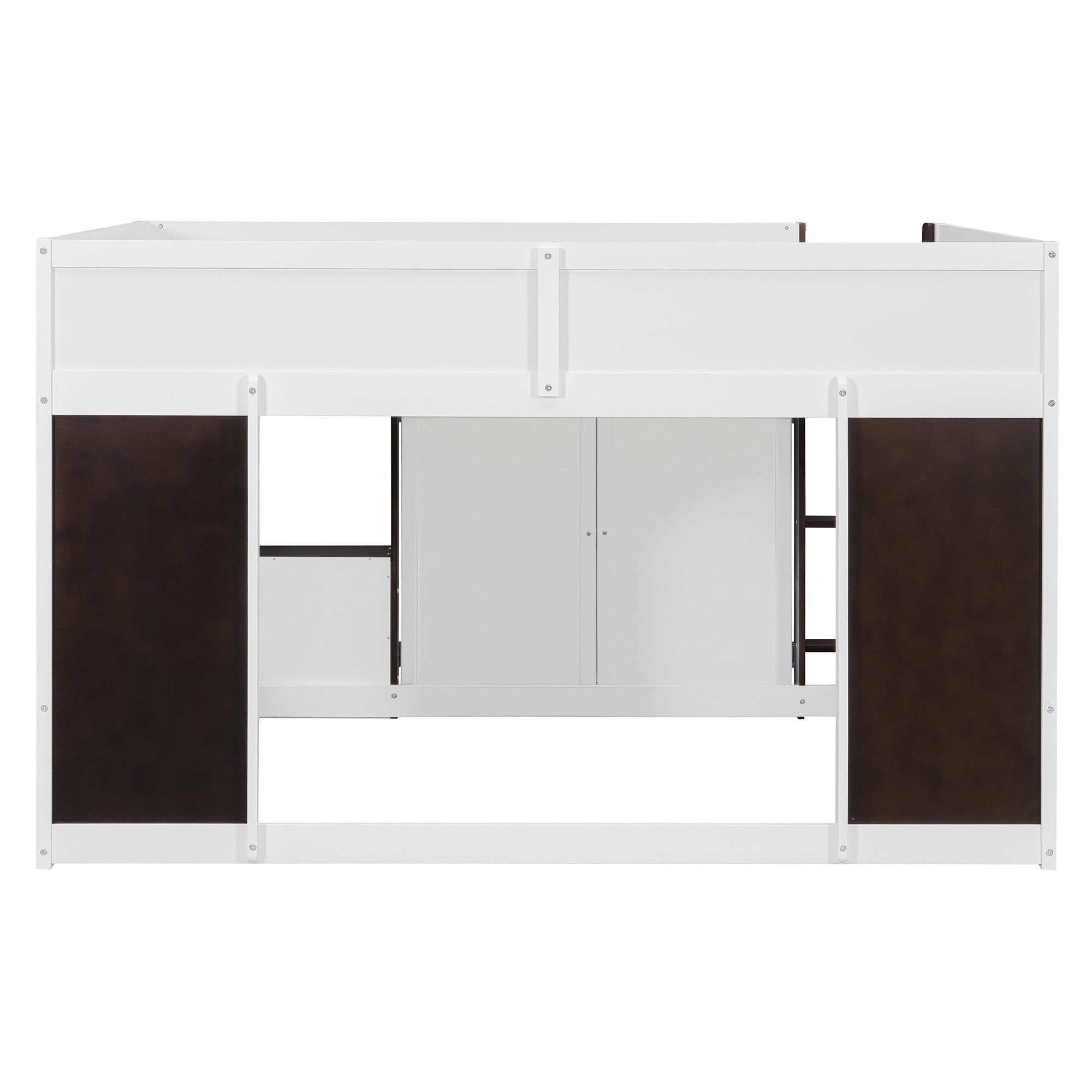 Bellemave® Full Size House Loft Bed with Storage Cabinet, 2 Doors & Play Zone - Bellemave