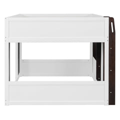 Bellemave® Full Size House Loft Bed with Storage Cabinet, 2 Doors & Play Zone - Bellemave