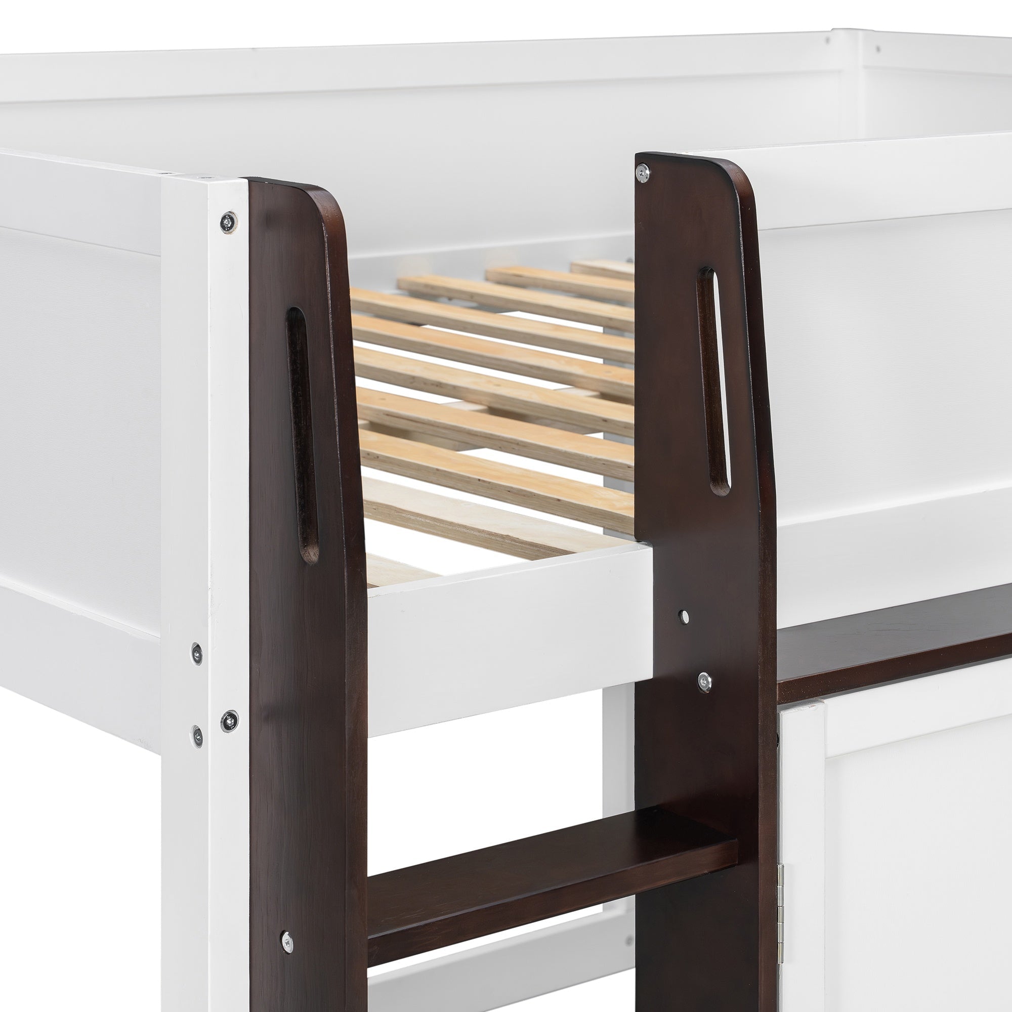 Bellemave® Full Size House Loft Bed with Storage Cabinet, 2 Doors & Play Zone - Bellemave