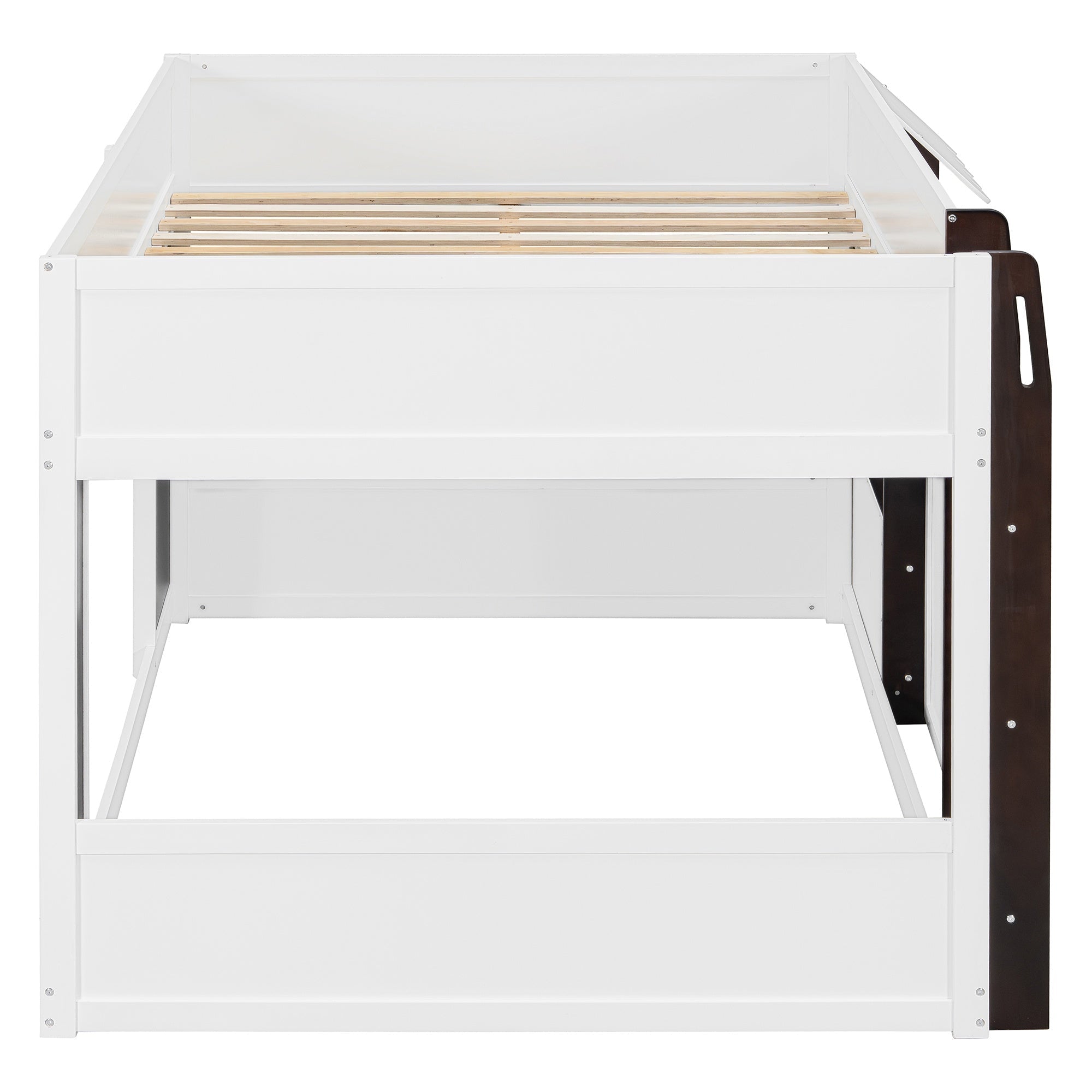 Bellemave® Full Size House Loft Bed with Storage Cabinet, 2 Doors & Play Zone - Bellemave