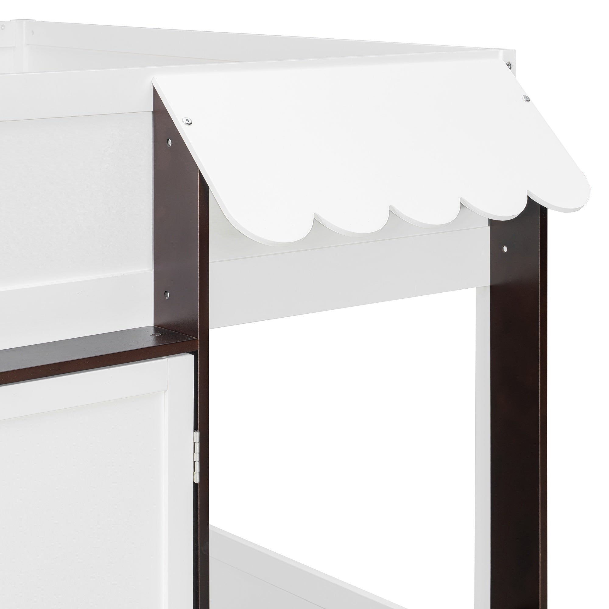 Bellemave® Full Size House Loft Bed with Storage Cabinet, 2 Doors & Play Zone - Bellemave