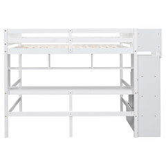 Bellemave® Full Size Loft Bed with Built - in Desk - Bellemave