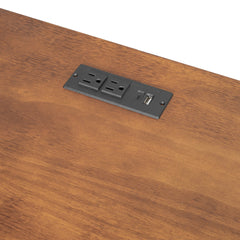 Bellemave® Full Size Loft Bed with Built - in Desk, Bookshelf & Wardrobe - Space - Saving Storage Staircase, Safety Guardrails and Solid Slats, Walnut Finish - Bellemave