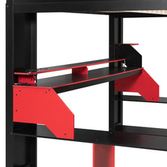 Bellemave® Full Size Loft Bed with Desk & Storage Shelves, Charging Station, RGB Lights & Cable Management, Space - Saving Wood Gaming Loft Bed, Noise - Free - Bellemave