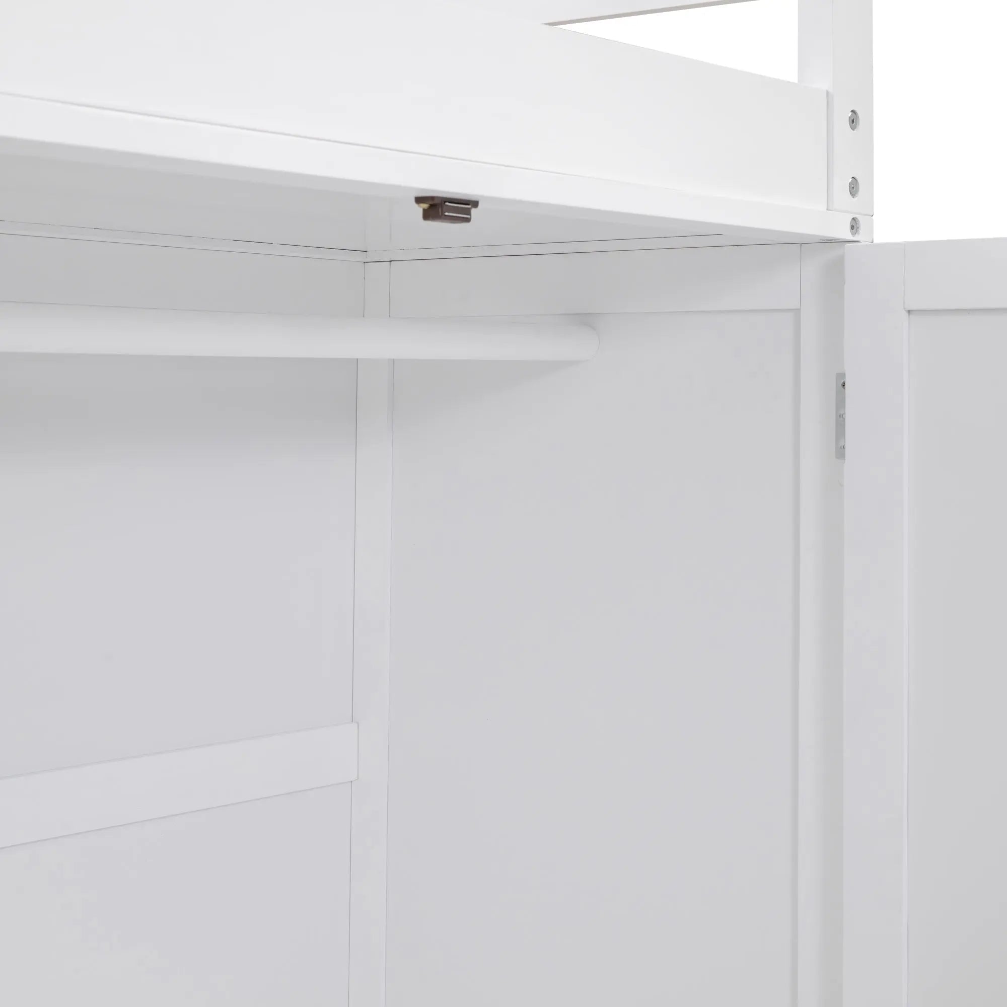 Bellemave® Full Size Loft Bed with Drawers,Desk and Wardrobe - Bellemave
