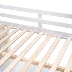 Bellemave® Full Size Loft Bed with Ladder, Shelves and Desk - Bellemave
