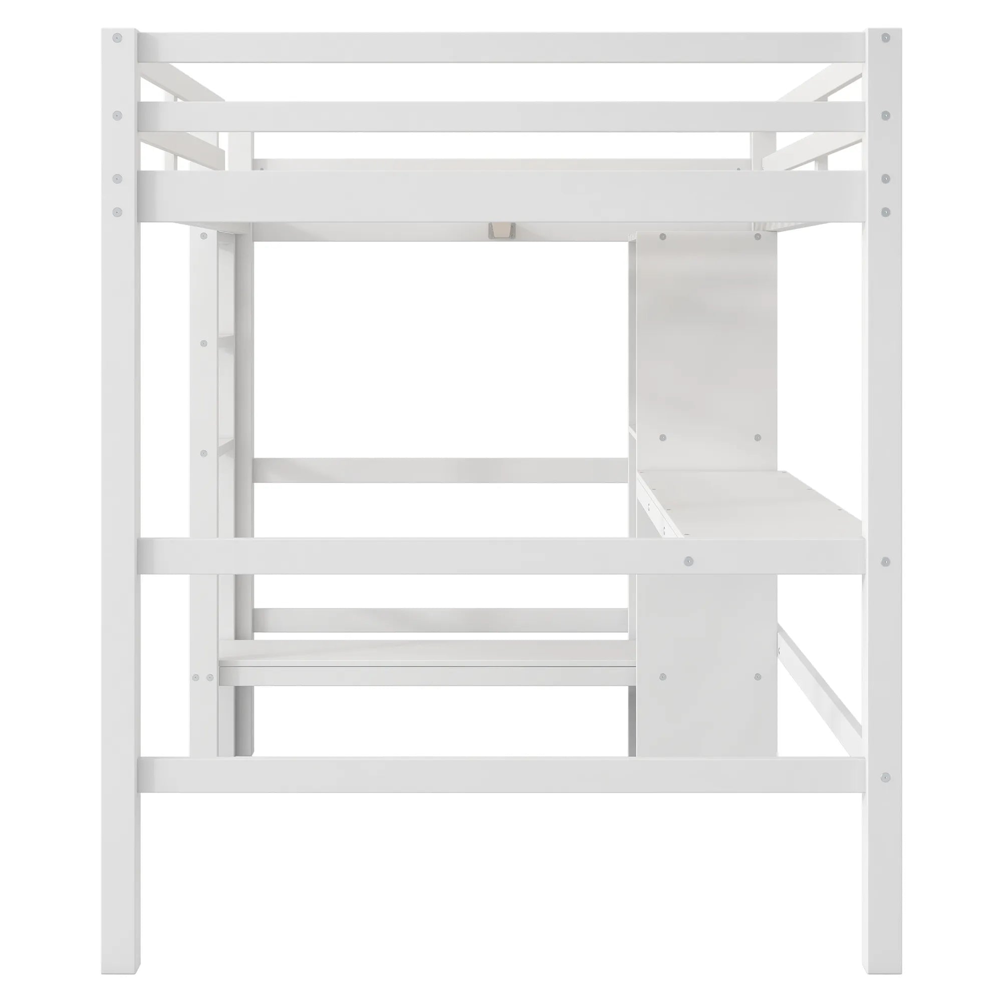 Bellemave® Full Size Loft Bed with Multifunction Shelves and Under - bed Desk - Bellemave