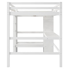 Bellemave® Full Size Loft Bed with Multifunction Shelves and Under - bed Desk - Bellemave