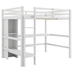 Bellemave® Full Size Loft Bed with Multifunction Shelves and Under - bed Desk - Bellemave