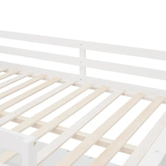 Bellemave® Full Size Loft Bed with Shelves and Desk - Bellemave