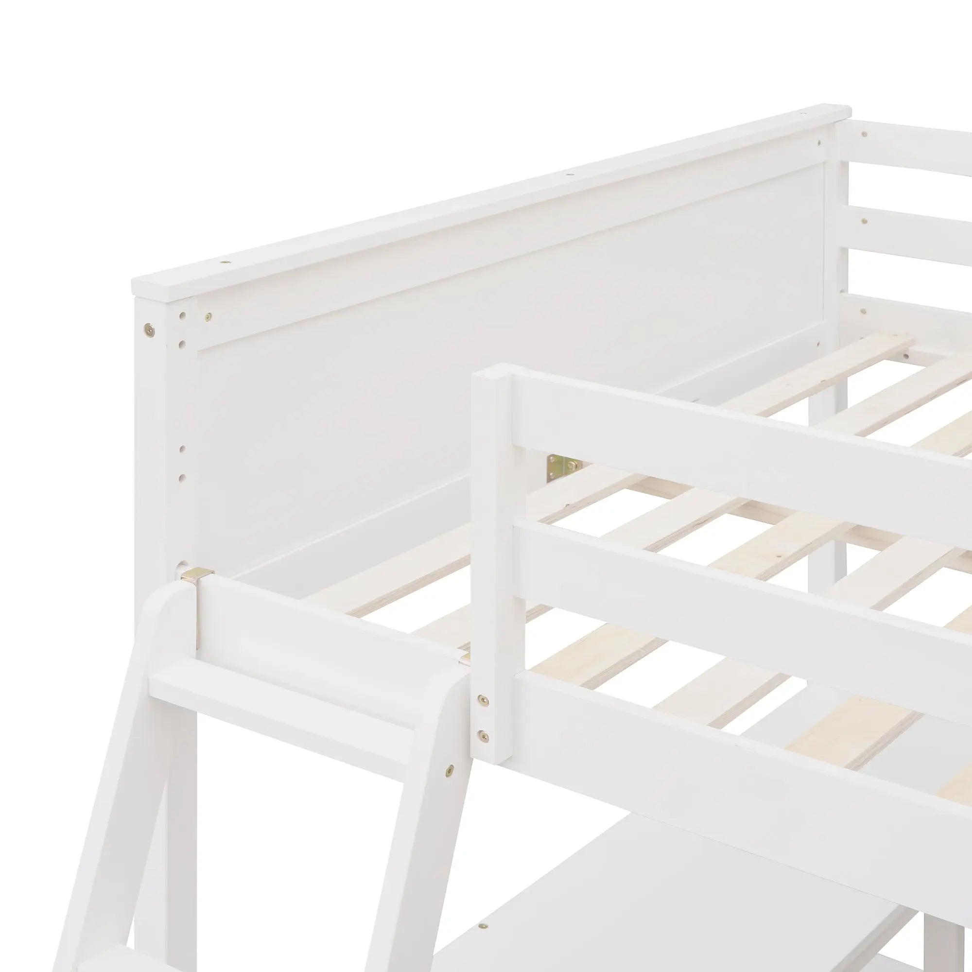 Bellemave® Full Size Loft Bed with Shelves and Desk - Bellemave