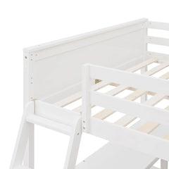 Bellemave® Full Size Loft Bed with Shelves and Desk - Bellemave