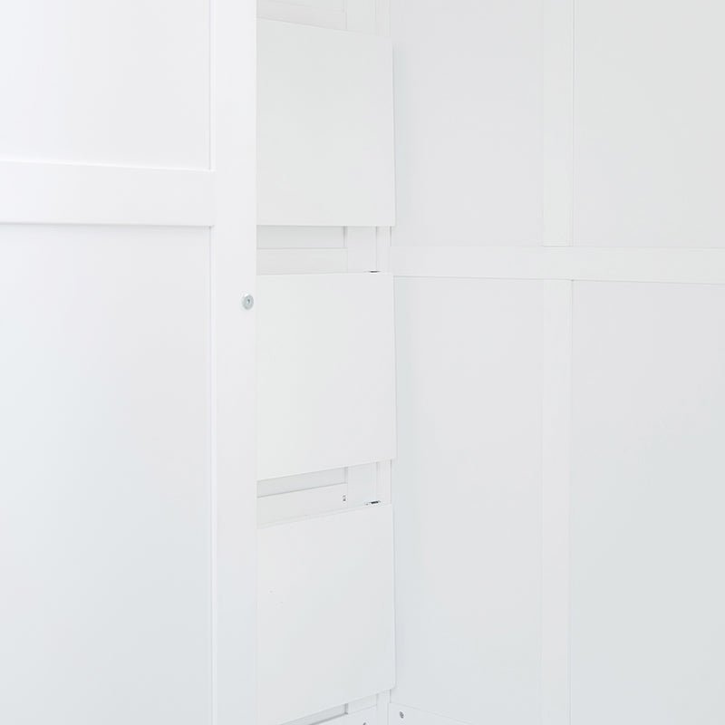 Bellemave® Full Size Loft Bed with Wardrobe,Desk and Shelves - Bellemave