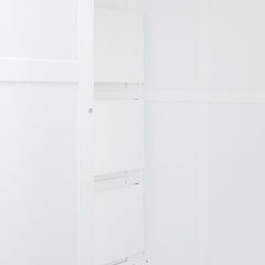 Bellemave® Full Size Loft Bed with Wardrobe,Desk and Shelves - Bellemave